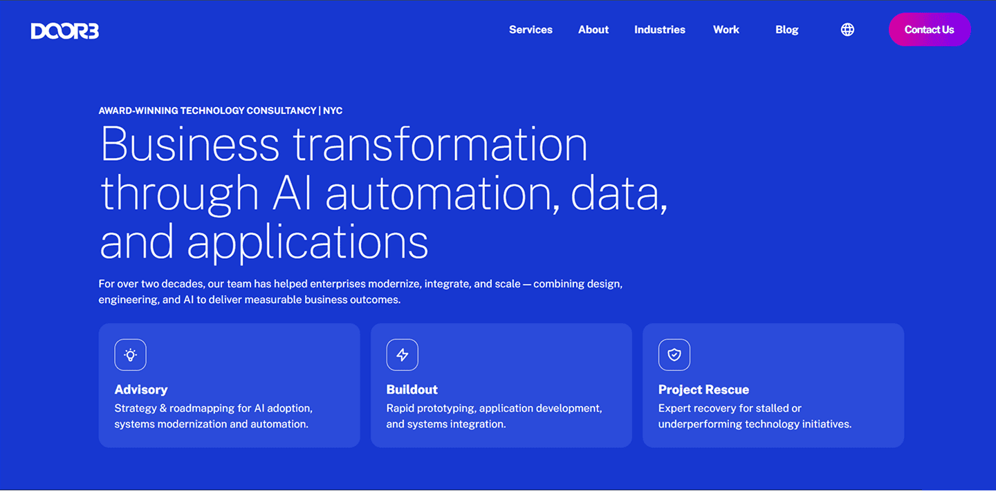 DOOR3 homepage screenshot