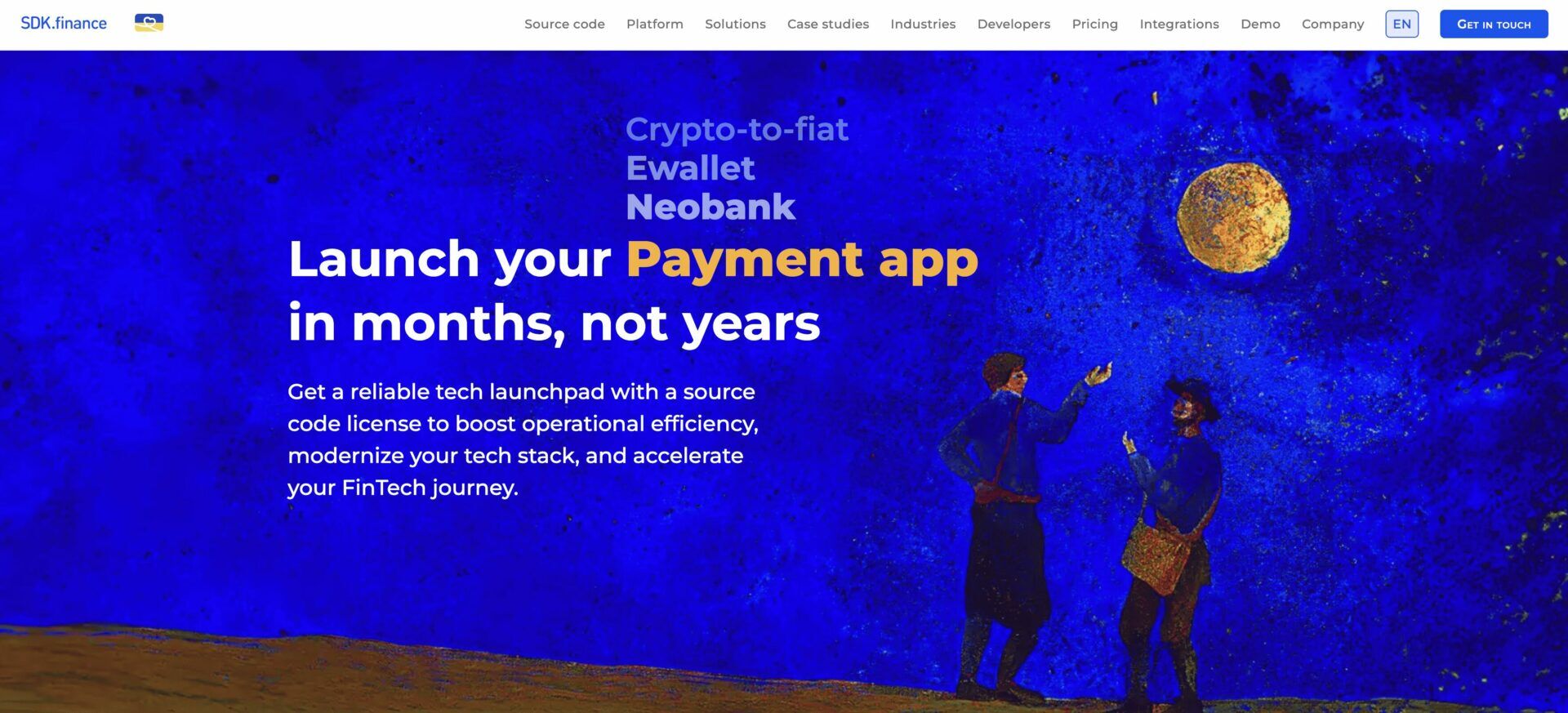 SDK.finance homepage screenshot